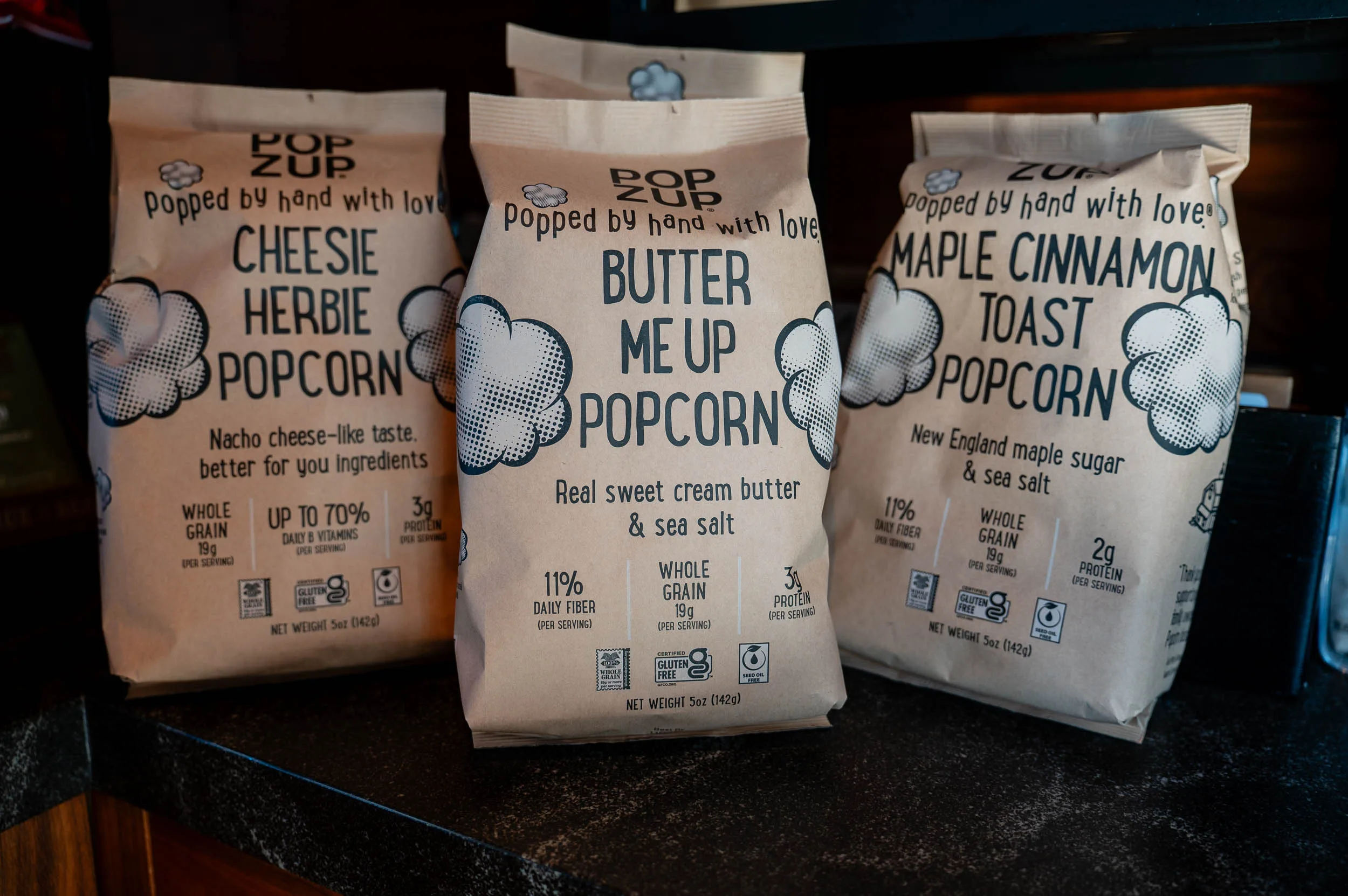 pop zup popcorn bags in assorted flavors